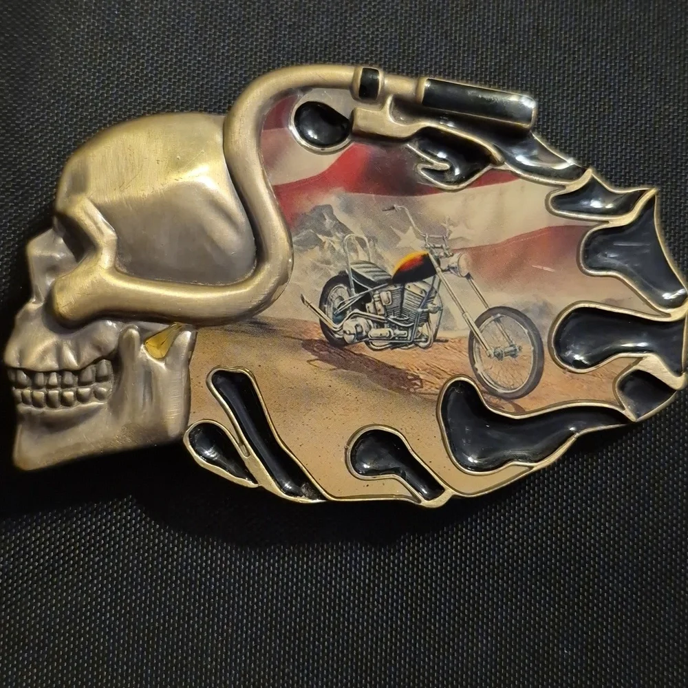 Brass Ride Hard Belt Buckle - Picture 1 of 3